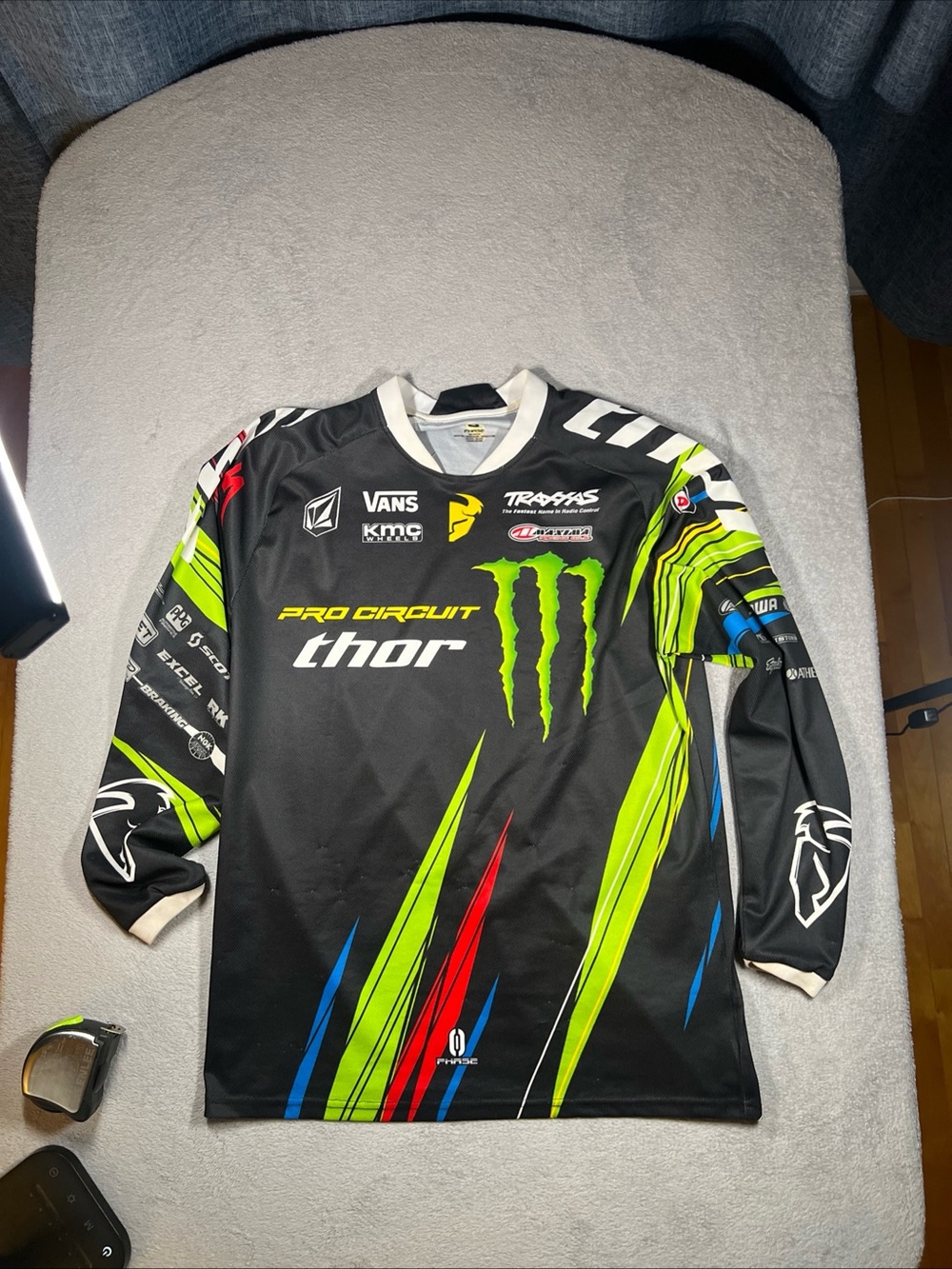 thor Black Neon Green Monster Pro Circuit Motocross Jersey